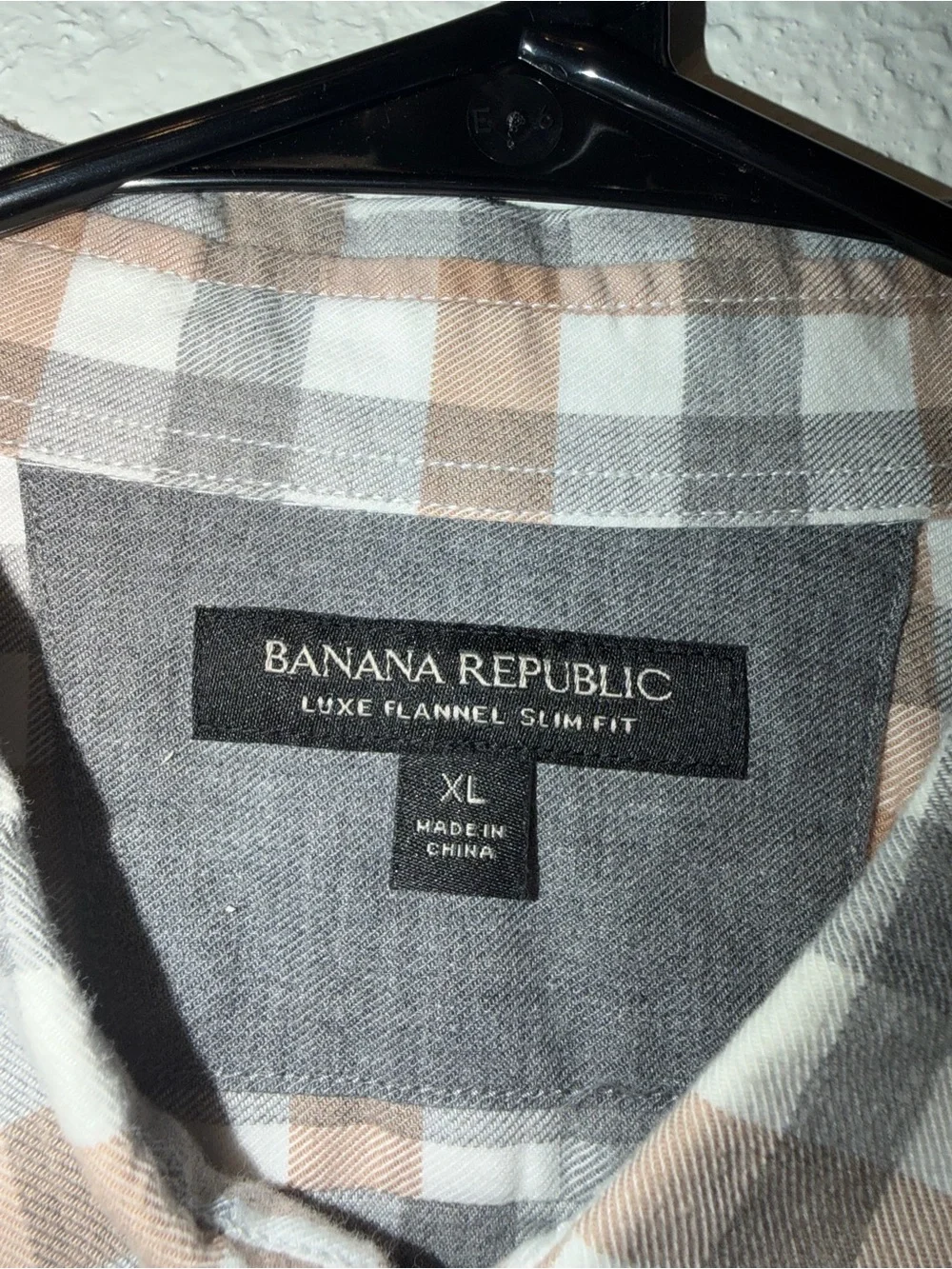Banana Republic Luxe Flannel Slim Fit Plaid Button-Down Shirt.